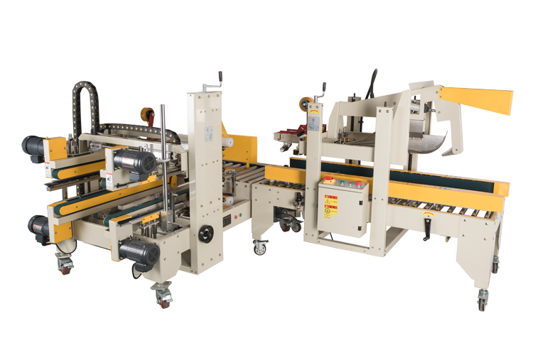 FXJ-755H角边封箱机+FXJ-5050Z自动折盖封箱机